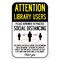 Signmission Public Safety Sign-Library Users Practice Social Distancing, Heavy-Gauge, 12" H, A-1218-25393 A-1218-25393 - alternate 1